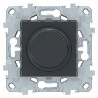 Светорегулятор поворотно-нажимной UNICA NEW, 200 Вт, антрацит | код. NU551454 | Schneider Electric